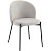Generico Sedia da Interno Shelly in Tessuto Colore Beige