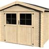 DECOR ET JARDIN Casetta da giardino DECOR ET JARDIN Kirama in legno naturale con porta doppio battente, superficie interna 6.01 m² e spessore parete 19 mm