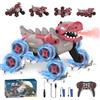 Kssvzz Dinosauro Macchina Telecomandata - 8WD 2.4Ghz RC Stunt Car per 4 5 6 7 8 anni ragazzi, trasformare le caratteristiche con 360 ° rotazione, spruzzare, luce, ruotare, compleanno regali di Natale (Rosso)