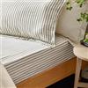 Yard Lenzuolo con angoli in cotone a righe melange Yard Hebden - Singolo - Grigio