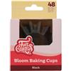 FunCakes Tazze da Forno Bloom Nero pk/48, Pirottini per Cupcake Muffin Brownies Tazze di Carta Pirottini sono Resistenti al Grasso, 48 Pezzi
