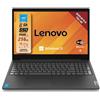 Lenovo - Notebook 15.6 Pollici V15 G2 IJL, Pc Portatile Windows 11 Home, Intel N4500, RAM 8GB DDR4, 256GB SSD NVMe - Laptop Grafica Intel UHD, Computer Audio Dolby, Schermo FHD