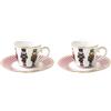 EASY LIFE Nutcracker Set 2 Tazzine da Caffè 80ml con Piattino Porcellana Tavola di Natale