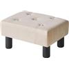 YMYNY Poggiapiedi Ottomano, Sgabello Rettangolare Con Gambe In legno Per Sedia, Soggiorno, Divano, Ingresso, Camera Da Letto 40 × 30.5 × 22.5CM Beige HBD039Y