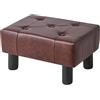 YMYNY Poggiapiedi Ottomano, Sgabello Rettangolare Con Gambe In legno Per Sedia, Soggiorno, Divano, Ingresso, Camera Da Letto 40 × 30.5 × 22.5CM Marrone HBD038Z