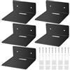 jiuxlaan 5 Pz Mensole da Muro Piccole, Mensole da Parete, Mensola da Parete Piccola, Mensola a Muro Invisibili, Scaffale Libreria in Acrilico Galleggianti per Camera da Letto Cucina Bagno, Nero
