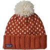Patagonia Snowbell beanie, Offset dot: burnished red