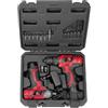 Valex Kit valigetta trapano con percussione e avvitatore impulsi a batteria valex 2 batterie 12v 2ah e caricabatterie