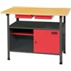 Valex Banco da lavoro valex in legno e acciaio con 2 cassetti e anta richiudibile 120x60x85 cm