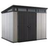 Keter Casetta da giardino keter artisan 9x7 in duotech colore grigio con porta battente doppia 277x218x226 cm