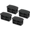 PATIKIL Piedini per Scale Copertura Gomma Piedini Scaletta Nero 4Pz | Estensione Antiscivolo Sostituzione Paraurti Sicurezza, per Protezione Scale
