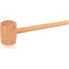 Xirfuni Martello in Legno Resistente, per la Lavorazione del Legno e Stampa su Pelle, con Manico in Legno di Faggio Ergonomico, Peso 185g, Lunghezza 295mm