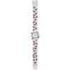 HIP HOP Orologio HWU0867 DONNA ANIMALS ADDICTED quadrante MONO-COLORE BIANCO movimento SOLO TEMPO - 3 LANCETTE QUARZO e CINTURINO SILICONE STAMPATO BIANCO