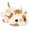 shownicer - Peluche Kawaii a forma di mucca, cuscino di peluche, giocattolo, cuscino in peluso, mucca da latte, cuscino regalo per bambini ragazze 12+ anni (Beige, 30 cm)