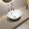 Parama Lavabo da appoggio ovale in ceramica 41x34x14,5 cm Bianco