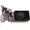 Cuifati Scheda Grafica GT610 DDR3, Scheda Grafica PCI E da 2 GB 64BIT 2560x1600 Scheda Video per Giochi per Computer con Ventole di Raffreddamento, Porta HDMI DVI VGA, Scheda Grafica PC