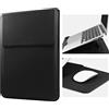 HoYiXi 14'' Laptop Custodia con Stand Sleeve Case in Pelle Compatibile con MacBook Pro 14 2021/ASUS Vivobook 14/HP Pavilion X360/Lenovo IdeaPad/Dell Lenovo HP ASUS Acer HUAWEI Matebook 14'' PC, Nero