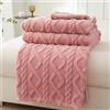 Mezzar Coperta Matrimoniale Pile, Coperta per Divano Morbida, Plaid Pile Blanket per Letto Caldo e Confortevole (Rosa, 150 * 200CM)