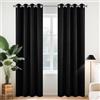 Joydeco Tende Oscuranti per Interni 2 Pezzi L 140 x A 200, Tende Termiche Isolanti con Occhielli per Soggiorno e Camera da Letto Moderne Blackout Curtains, Nero