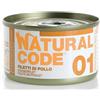 Natural Code per Gatto da 85g Gusto 01 - Filetti di Pollo