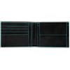 Piquadro Blue Square Portamonete con 4 Alloggiamenti per Carte di Credito, 12 cm, 0.43 litri, Blu Notte