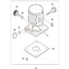 Makita BASE COMPLETA PER 3711 RIFILATORE MAKITA 194267-1