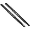 PATIKIL 2 Paia Bacchetta in Nylon 7A con Manico Plastica Nero 16 | Antiscivolo, per Batteria, per Adulti Batterie Elettroniche Strumento Musicale Percussioni