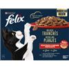 Felix Fettine al vapore Selezioni deliziose con manzo, pollo, tacchino e anatra in gelatina cibo umido per gatti 4 x (48 x 80 g)