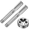 QUARKZMAN Set di 3pz Maschio e Filiere, Metrico M15 x 1.5 Maschio Filettatura e Filiere Rotondo, Kit di Attrezzi per Filettatura e Maschiatura per Riparazione di Dadi Viti
