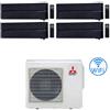 Mitsubishi Climatizzatore Condizionatore Mitsubishi Kirigamine Style Wifi R32 Nero Quadri Split Inverter 9000 + 9000 + 9000 + 12000 BTU con U.E. MXZ-4F72VF NOVITÁ Classe A++/A+