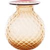 VENINI Vaso Balloton Fiori Pesca Filo Rosso 100.38