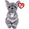 TY - Peluche - Beanie Bellies - Cane Bulldog - Wilfred - Grigio - Occhi dorati grandi e glitter - I peluche morbidi e coccolosi - 20 Cm - 40596
