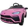 Pilots Kids Lamborghini Urus Rosa 12V Macchina Elettrica per Bambini