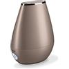 Beurer LB 37 Umidificatore a Ultrasuoni, Silenzioso con Modalità Notturna, Funzione Aroma, Serbatoio 2L Rimovibile, Per Ambienti Fino a 20 m², Spegnimento Automatico, Basso Consumo 20W - Colore Toffee