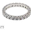 Anello veretta in oro bianco 18 Kt 750 zirconi -502/VE-