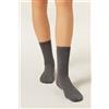 Calzedonia Calzini A Costine Con Cashmere Grigio