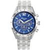 Ravel Pro - Orologio Cronografo Rotondo in Acciaio Inossidabile con Data - 10ATM - Quarzo Analogico Giapponese - RPR-005MB - Bracciale in Acciaio Inossidabile/Quadrante Blu