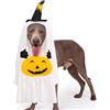 BT Bear Costume di Halloween per animali domestici, mantello fantasma di zucca di Halloween per cani e gatti, mantello per Halloween per feste e cosplay (bianco, S)
