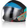 ORIGINE Casco Moto Jet Casco Scooter con Doppia Visiera Omologato ECE 22-06