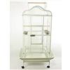 Pet's Solution Gabbia voliera per pappagalli Grandi Uccelli cenerino Amazone 100x78x178h cm Nera Bianca (Bianco)