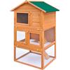 PURADAY Conigliera all'Aperto Gabbia Animali Piccoli a 3 Livelli Legno 80x71x160 cm Pollaio Per Galline Da Esterno Casetta Per Conigli Recinto Per Conigli Gabbia Per Galline Gabbia Per Animali