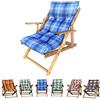 Marvin Poltrona Sedia Relax Design Salotto Ufficio Camera da letto Tessuto Moderna Sfoderabile In Legno Faggio Imbottita Morbida Reclinabile Pieghevole Salvaspazio Manuale (Azzurro e bianco)