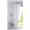 Gardinenbox Nizza, tenda in voile di cotone semilavorato, trasparente, con nastro per tende e passante, 100% poliestere, bianco, altezza x larghezza 254 x 135 cm