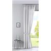 Gardinenbox Nizza, tenda in voile di cotone semilavorato, trasparente, con nastro per tende e passante, 100% poliestere, crema, altezza 254 x larghezza 135 cm