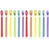Legami - Candeline con Fiamma Colorata, Ø 0,5 cm, H 6 cm (Supporti in Plastica inclusi), si Accendono dello stesso Colore della Cera di cui sono fatte, 12, in 6 Colori (Confezione da 2)