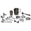 ECHTWERK Set di 23 caffettiere con schiuma di latte da 600 ml - 4 pinze da caffè - 4 cucchiaini da caffè - 4 stampini da caffè - Nero