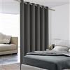 Bonzer Tenda divisoria totale privacy da parete, con occhielli, isolamento termico, ampia, oscurante, per camera da letto e soggiorno, 240 x 178 cm (lunghezza x larghezza), 1 pannello, grigio scuro