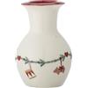 Bloomingville Yule - Vaso da fiori in ceramica, 16 x 10 cm, colore: Bianco
