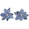 Zarivy FIORE DI PASQUA BLU IN POLIESTERE EFFETTO CONGELATO Ø34x6cm, disponibile in colori e modelli assortiti. Ideale per decorare e dare un tocco fresco e originale a qualsiasi spazio.