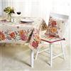 Deco Mex ECR32339 Cuscino per sedia CRIS, Cotone, Poliestere, Acrilico, Crema, Rosso, Arancione, 40 x 40 cm
